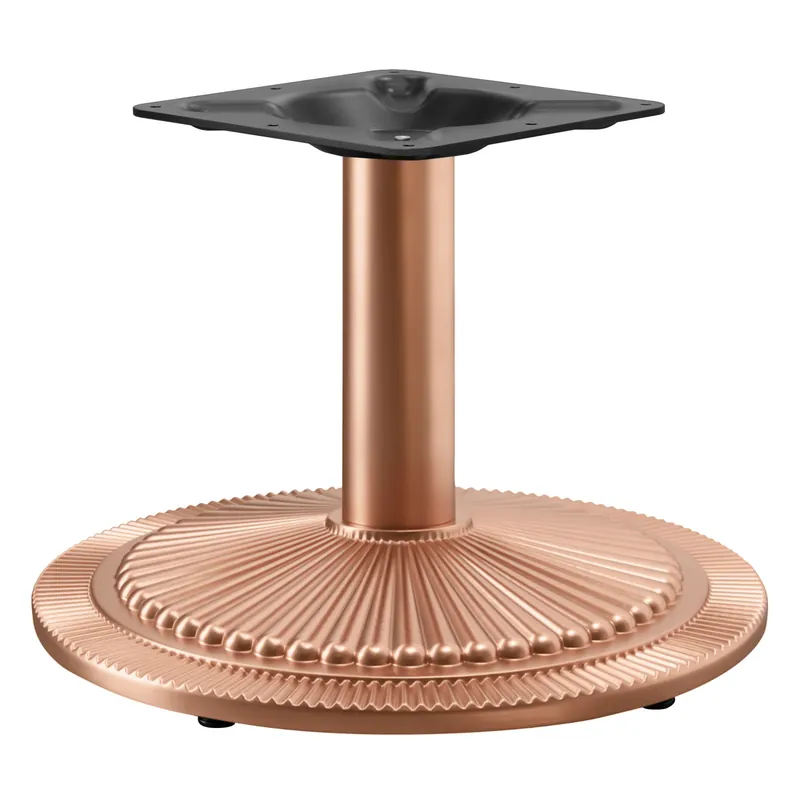 Kracherpreis MAXIM | Bistro Lounge Tischgestell | Kupfer | Fuß: Ø 45 cm | Säule: 7,6 x 40 cm