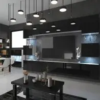 Wohnwand 3B mit LED Beleuchtung, Ohne Griffe. Breite 300 cm, Frontfarbe wählbar Begrenztes Angebot