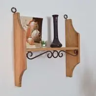 Zertifiziert MiaMöbel Mexico Wandregal mit Schmiedeeisen 50cm