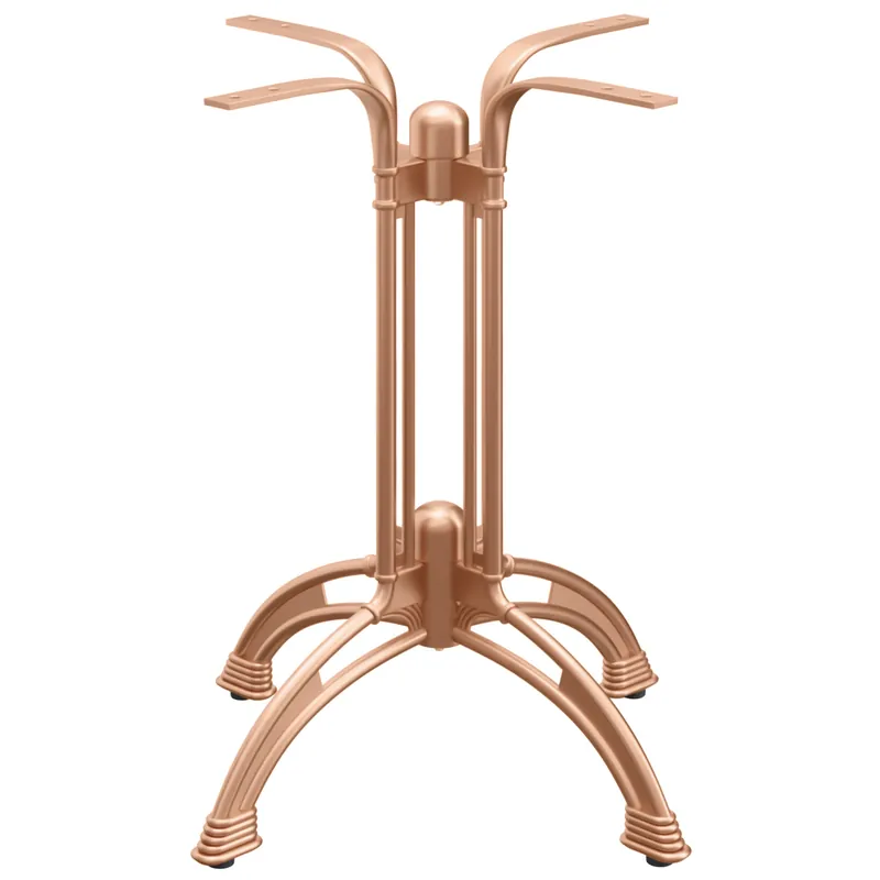 MALAGA | Gussaluminium Tischgestell | Kupfer | 4 Fuß: Ø 58 cm | Säule: 72 cm | Guss Optik Wochenendangebot