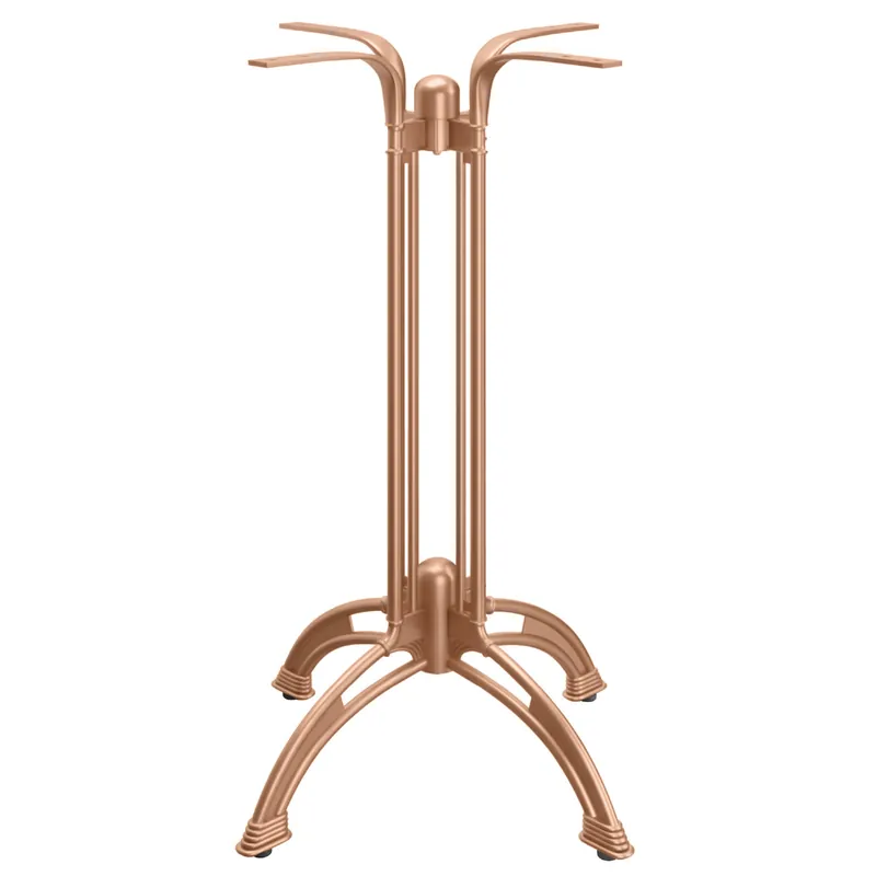 Garantierte Lieferung MALAGA | Bistro Stehtischgestell | Kupfer | 4 Fuß: Ø 58 cm | Höhe: 115 cm | Guss Optik