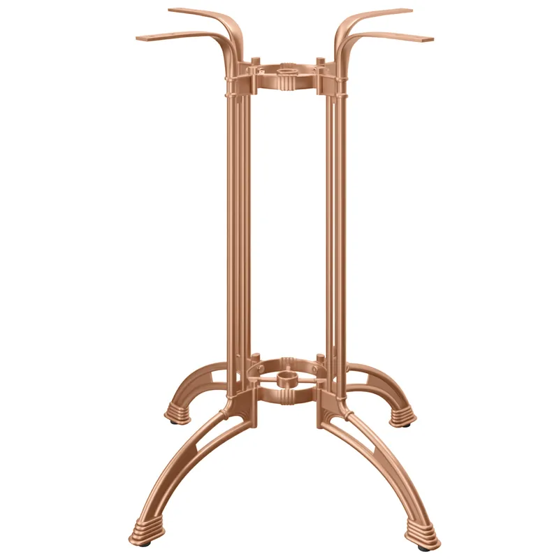 MALAGA | Bistro Stehtischgestell | Kupfer | 4 Fuß: Ø 82 cm | Höhe: 115 cm | Guss Optik Jetzt Kaufen