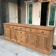XXL Echtholz massiv Teakholz Sideboard Kommode Bierens 240cm x 95cm Top Preis Bestseller