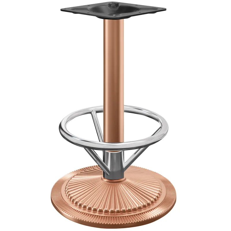 MAXIM FOOT | Bistro Stehtischgestell | Kupfer | Fuß: Ø 55 cm | Säule: 7,6 x 109 cm | mit Fußring Abverkauf