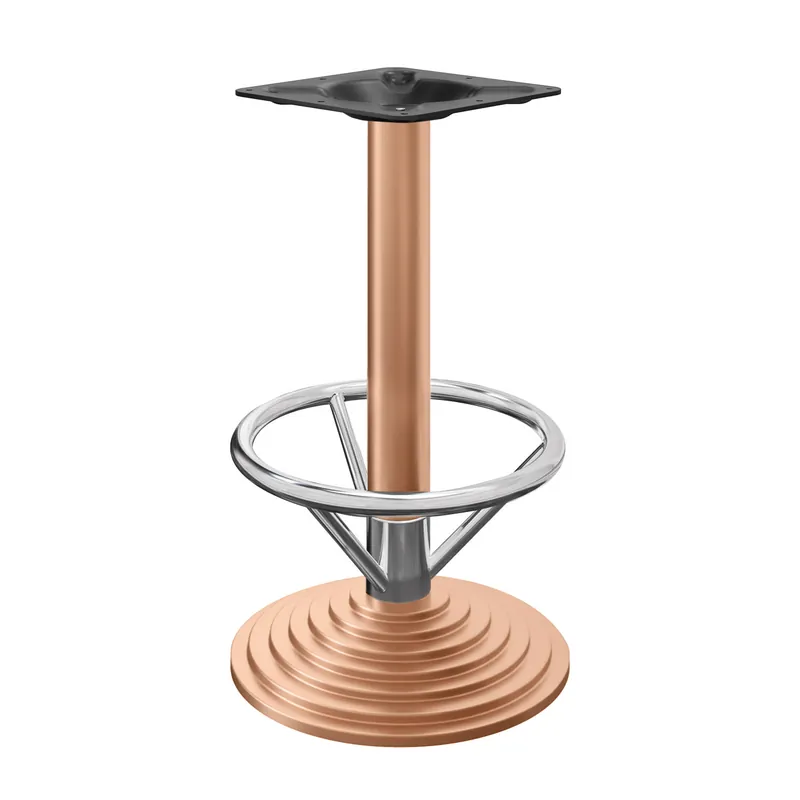 Must-Have PYRAMIDE | Bistro Tischgestell | Kupfer | Fuß: Ø 45 cm | Säule: 7,6 x 109 cm | Mit Fußring