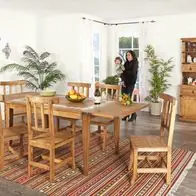 Zertifiziert Mexico Buffet Vitrine Küchebüffet - Pinie - Massivholz - Landhausstil