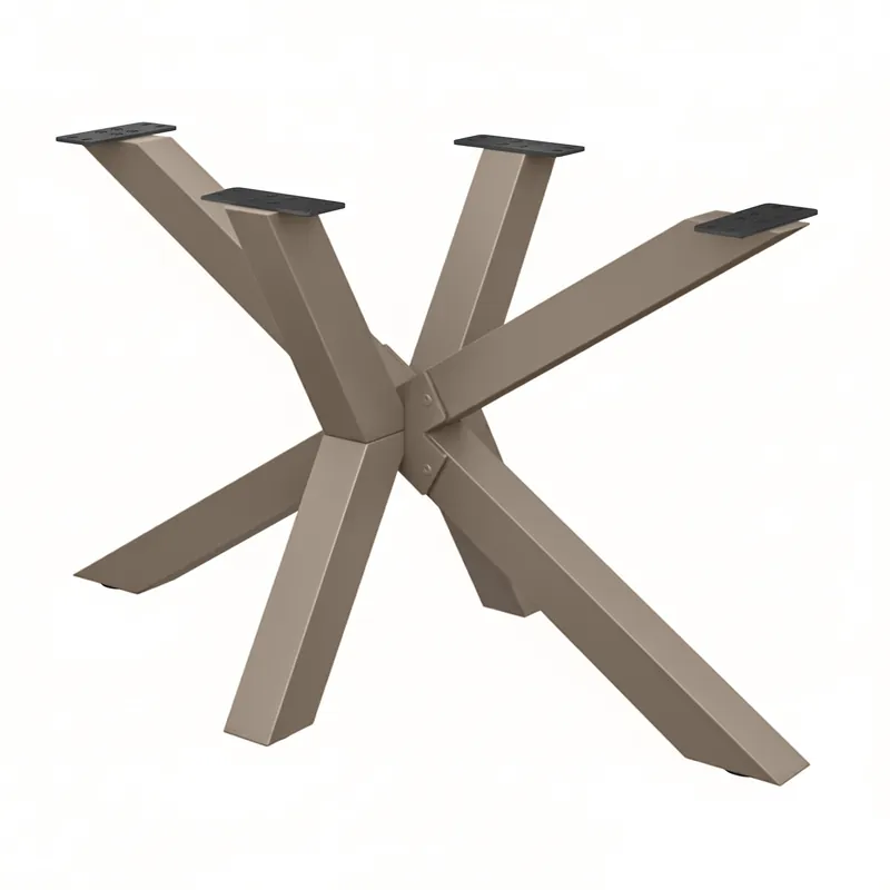 Preiswert SPIDER | Bistro Tischgestell | 128 x 68 cm | Höhe: 72 cm | Taupe