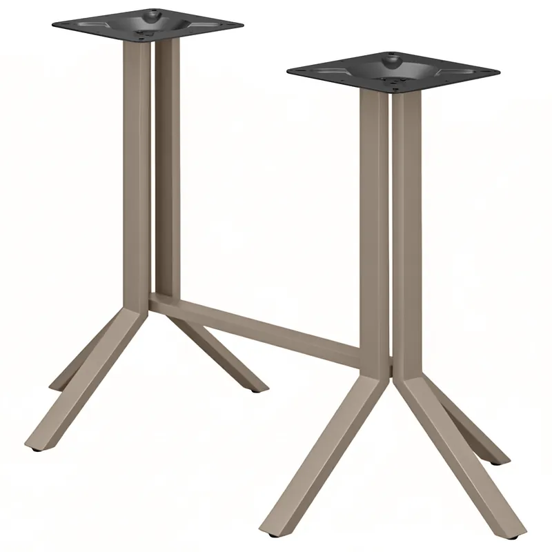 Direkt Vom Hersteller ELVAS | Bistro Doppel Stehtischgestell | B:T 118/128 x 105cm | Taupe