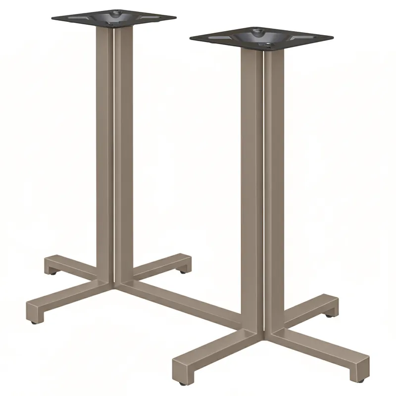 PALERMO | Bistro Doppel Tischgestell | Höhe: 105 cm | Fuß: 115 x 58 cm | Taupe Highlight