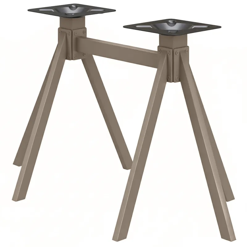 Knallerangebot OSLO | Bistro Doppel Tischgestell | Höhe: 105 cm | Fuß: 118 x 68 cm | Taupe