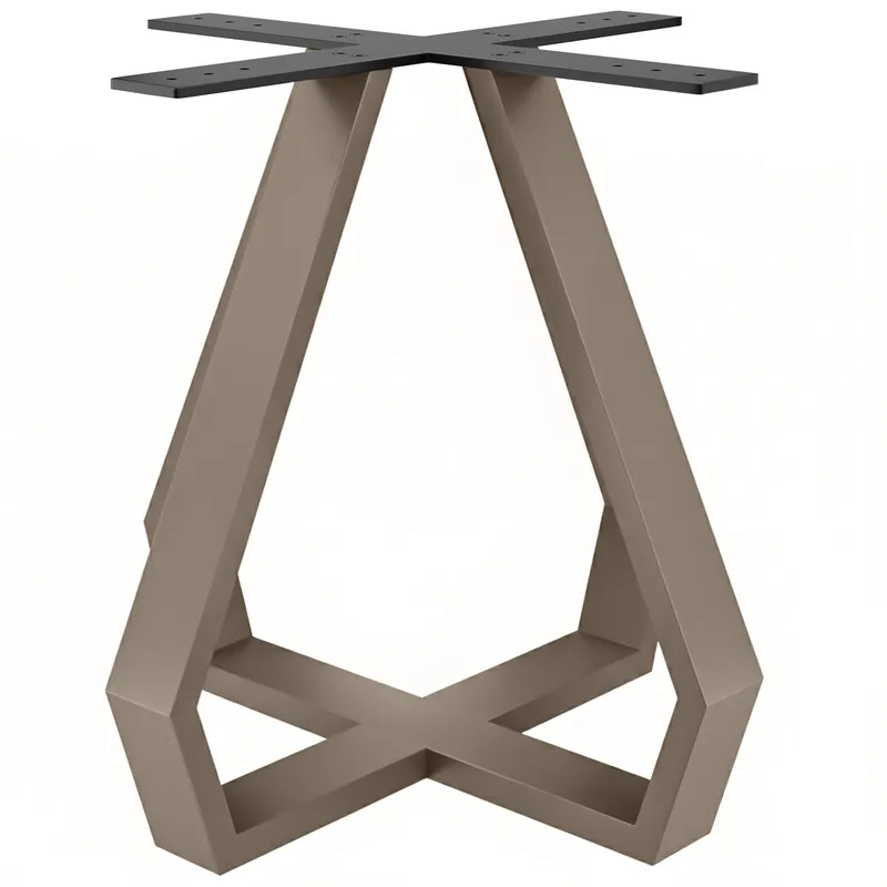 DIAMOND | Bistro Tischgestell | Höhe: 72 cm | Fuß: 64 x 64 cm | Taupe Abverkauf