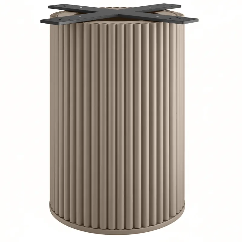 TORINO | Bistro Tischgestell | Höhe: 72 cm | Bodenplatte: Ø 50 cm | Säule: Ø 50 cm | Taupe Schneller Versand