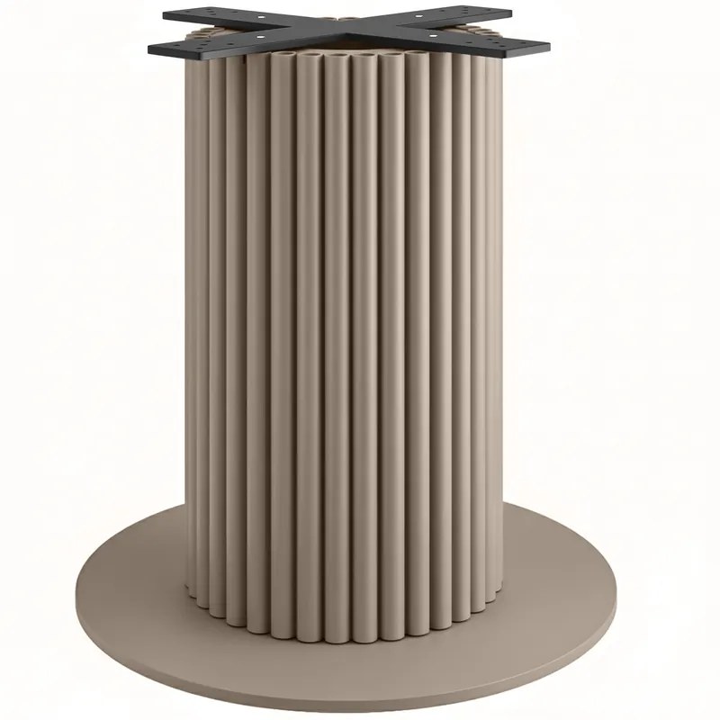 TORINO | Bistro Tischgestell | Höhe: 72 cm | Bodenplatte: Ø 68 cm | Säule: Ø 40 cm | Taupe Kostenfreie Lieferung