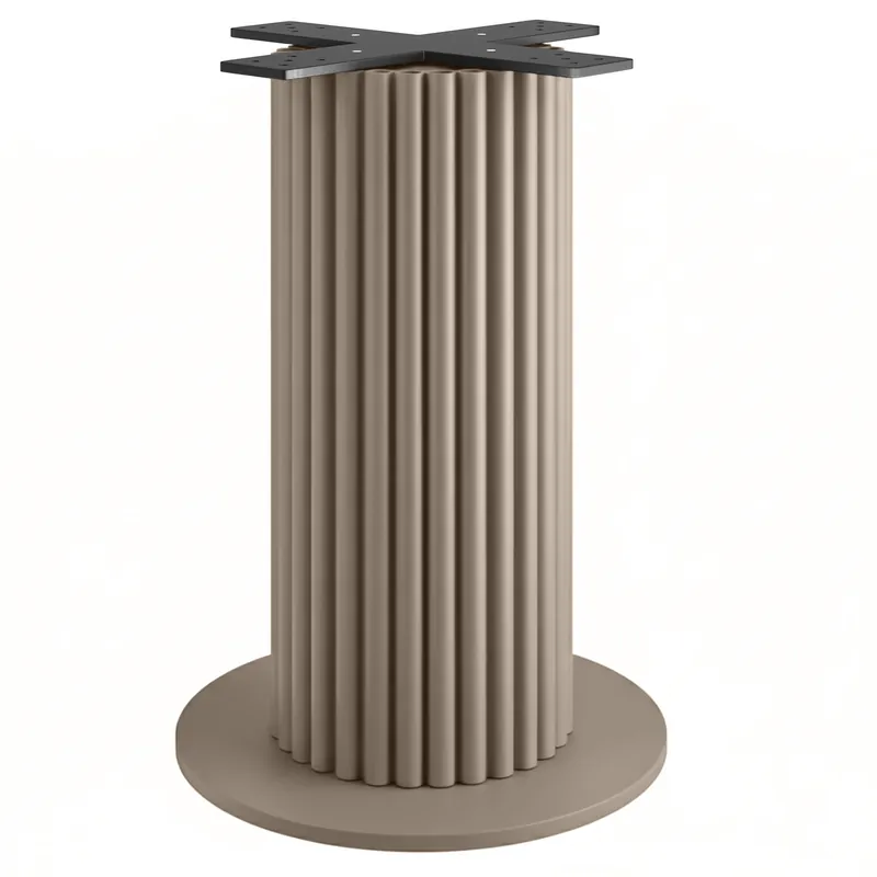 Finale Aktion TORINO | Bistro Tischgestell | Höhe: 72 cm | Bodenplatte: Ø 50 cm | Säule: Ø 30 cm | Taupe