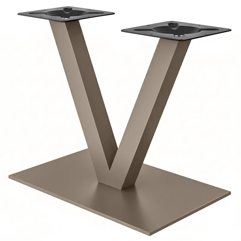 Jetzt Kaufen MADRID V | Bistro Tischgestell | Taupe | Höhe: 72 cm | Säule: 6 x 6 cm | Fuß: 40 x 70 cm