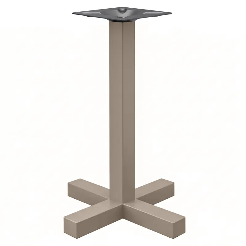 Must-Have CATANIA | Bistro Stehtischgestell | Taupe | Höhe: 105 cm | Säule: 6 x 6 cm | Fuß: 58 x 58 cm