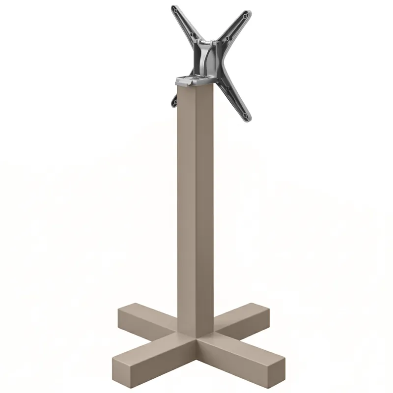 CATANIA | Bistro Stehtischgestell | Taupe | Höhe: 105 cm | Säule: 6 x 6 cm | Fuß: 58 x 58 cm | Klappbar Nur Heute