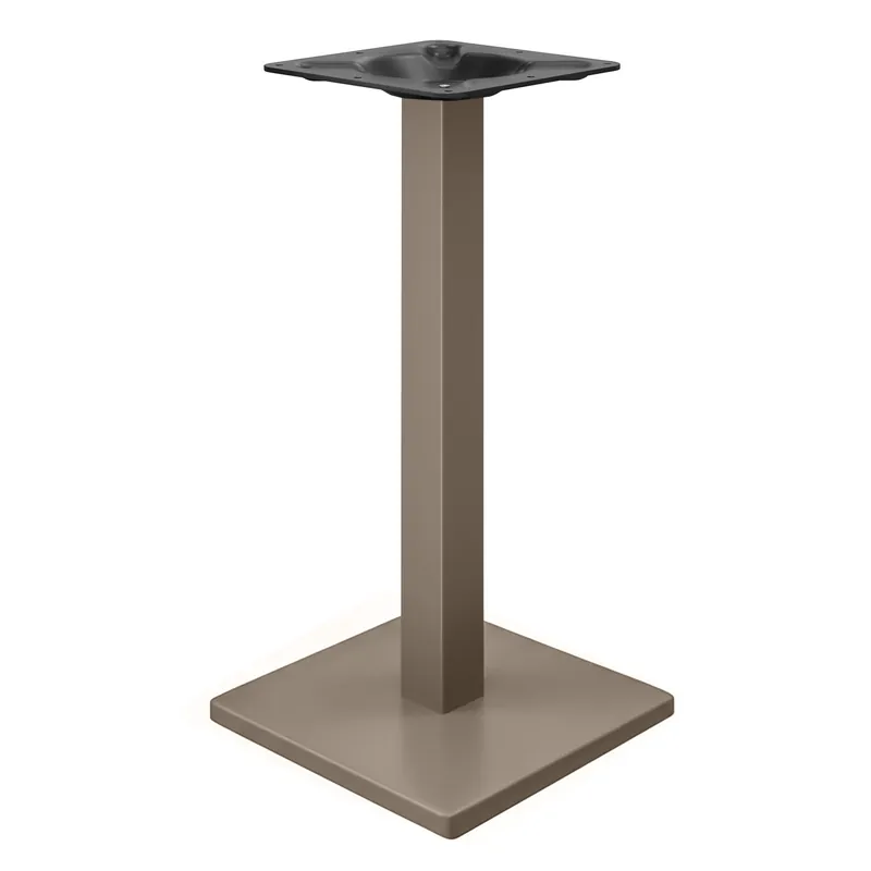 Versand Am Gleichen Tag MADRID | Bistro Stehtischgestell | Taupe | Höhe: 105 cm | Säule: 6 x 6 cm | Fuß: 45 x 45 cm