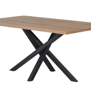 Neuheit Esstisch Ourense 02, Farbe: Eiche Artisan / Schwarz - Abmessungen: 160 x 90 cm (B x T)