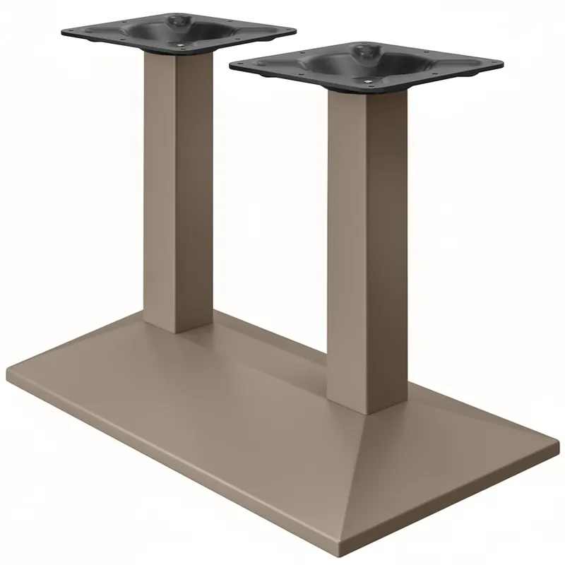 Sale PALMA | Bistro Doppel Tischgestell | Taupe | B:T 40 x 73 cm | Säule: 8 x 76 cm