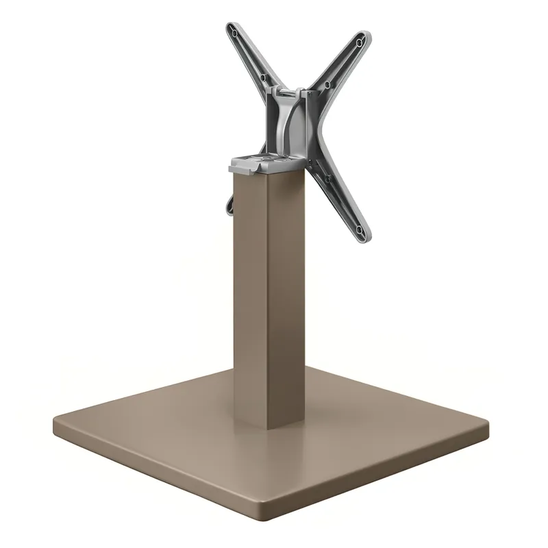 Versand Am Gleichen Tag MADRID | Bistro Lounge Tischgestell | Taupe | Höhe: 36 cm | Säule: 8 x 8 cm | Fuß: 50 x 50 cm | Klappbar