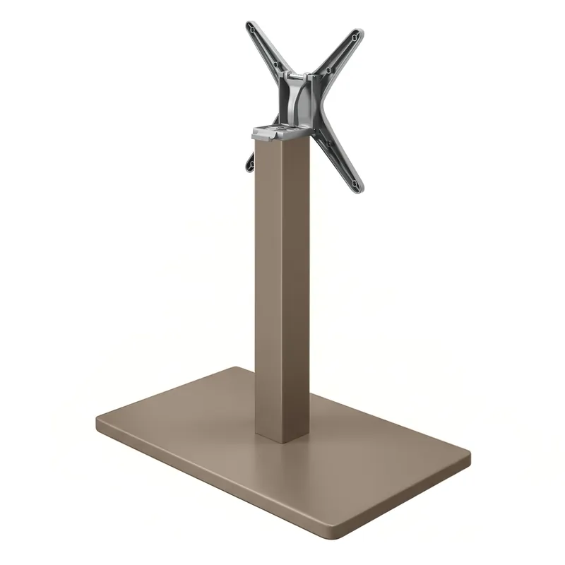 MADRID | Bistro Tischgestell | Taupe | Höhe: 72 cm | Säule: 8 x 8 cm | Fuß: 40 x 70 cm | Klappbar Kostenloser Rückversand