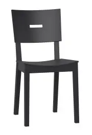 Esszimmerstuhl / Stuhl | Farbe: Schwarz | aus massiven Eichenholz | ergonomische Form | Maße: 43 x 50 x 86 cm | leicht kombinierbar | für Esszimmer Top-Preis