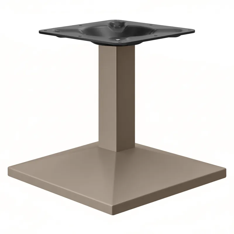 PALMA | Bistro Lounge Tischgestell | Taupe | Fuß: 45 x 45 cm | Säule: 8 x 40 cm Direktkauf