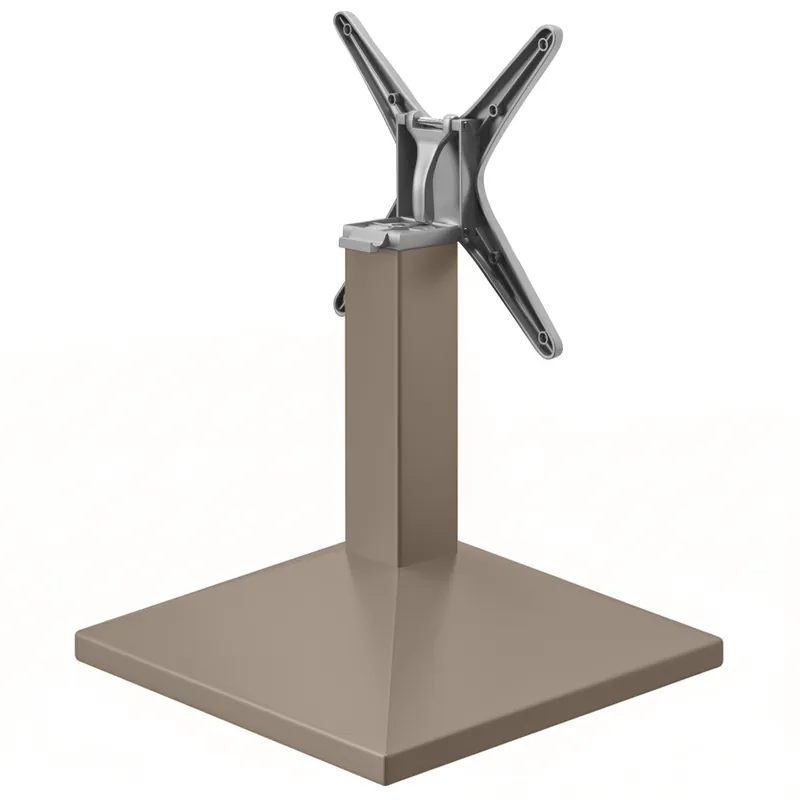 PALMA | Bistro Lounge Tischgestell | Taupe | Fuß: 50 x 50 cm | Säule: 8 x 40 cm | Klappbar Kostenfreie Lieferung