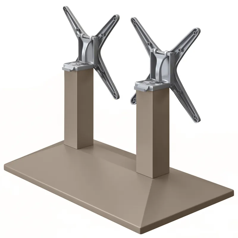 PALMA | Bistro Lounge Doppel Tischgestell | Taupe | B:T 40 x 73 cm | Säule: 8 x 40 cm | Klappbar Preis Gesenkt