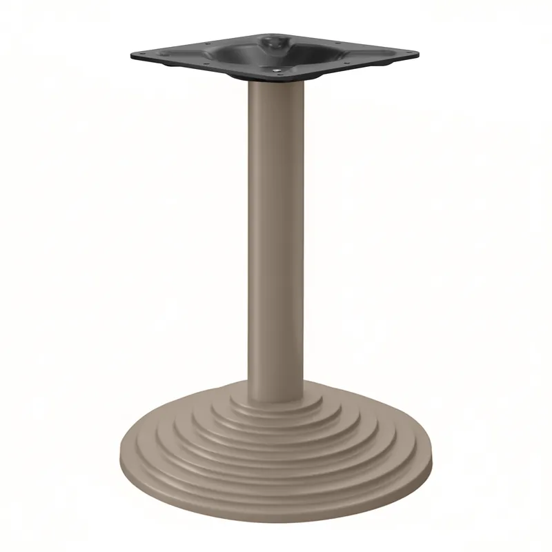 Finale Aktion PYRAMIDE | Bistro Tischgestell | Taupe | Fuß: Ø 43 cm | Säule: 7,6 x 76 cm