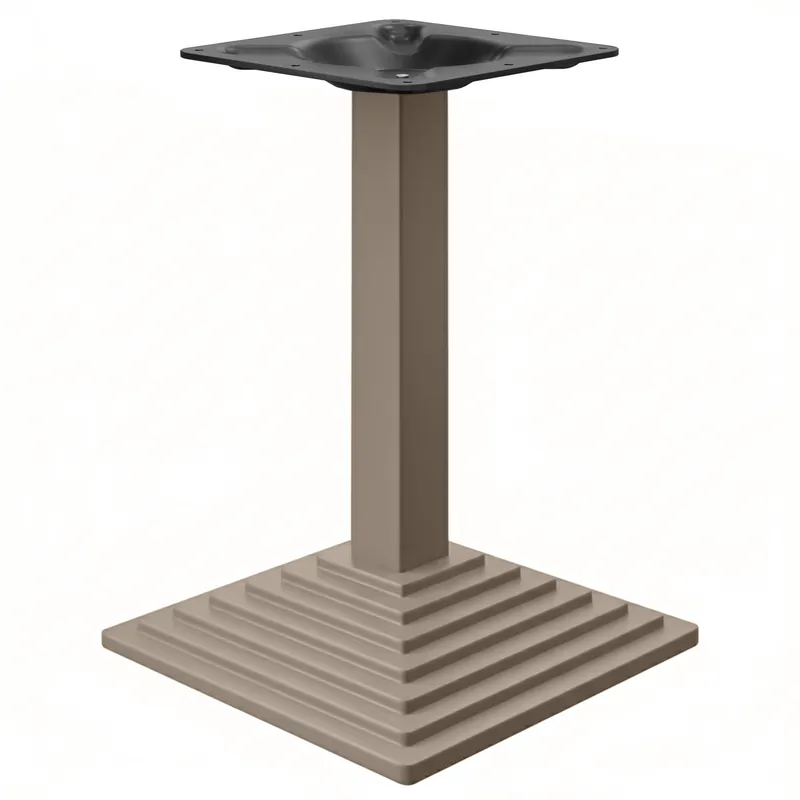 PYRAMIDE | Bistro Tischgestell | Taupe | Fuß: 41 x 41 cm | Säule: 6 x 76 cm Gratis Versand