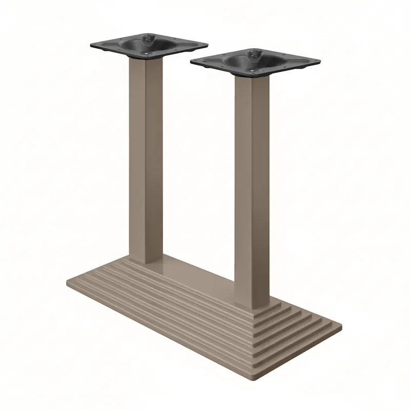 Letzte Chance PYRAMIDE | Bistro Doppel Stehtischgestell | Taupe | B:T 40 x 73 cm | Säule: 6 x 109 cm