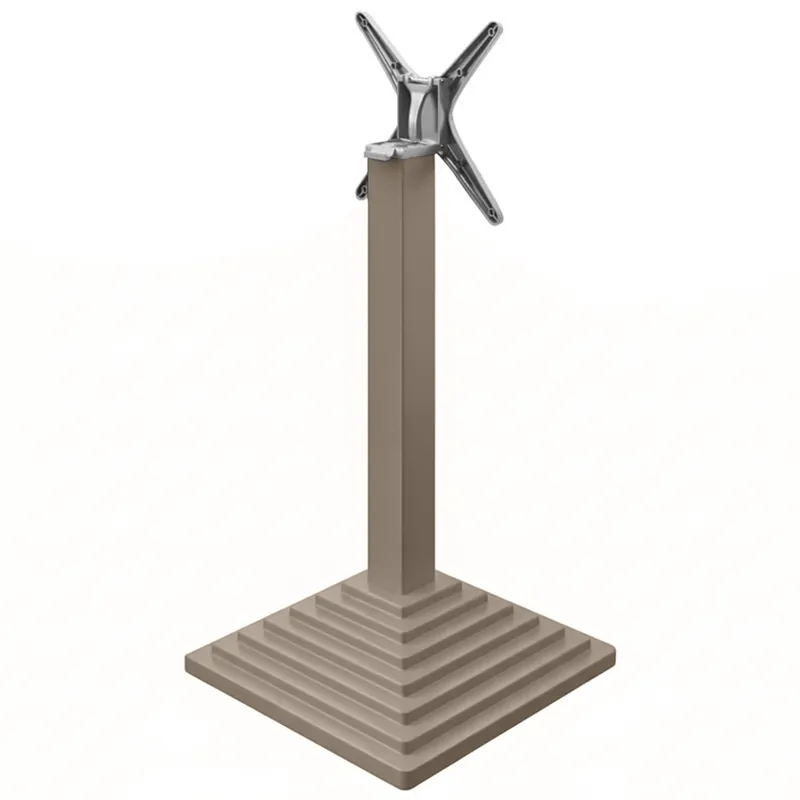 PYRAMIDE | Bistro Stehtischgestell | Taupe | B:T 45 x 45 cm | Säule: 8 x 109 cm | Klappbar Garantierte Lieferung