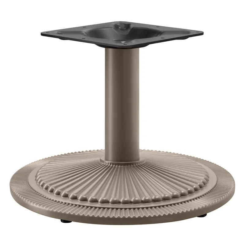 Markenware MAXIM | Bistro Lounge Tischgestell | Taupe | Fuß: Ø 45 cm | Säule: 7,6 x 40 cm