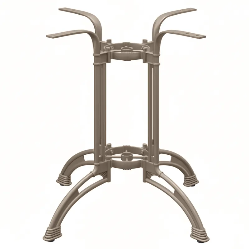 MALAGA | Gusseisen Tischgestell | Schwarz | 4 Fuß: Ø 82 cm | Säule: 72 cm | Gusseisen Preiswert