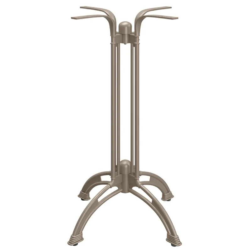 Begrenztes Angebot MALAGA | Bistro Stehtischgestell | Taupe | 4 Fuß: Ø 58 cm | Höhe: 115 cm | Guss Optik