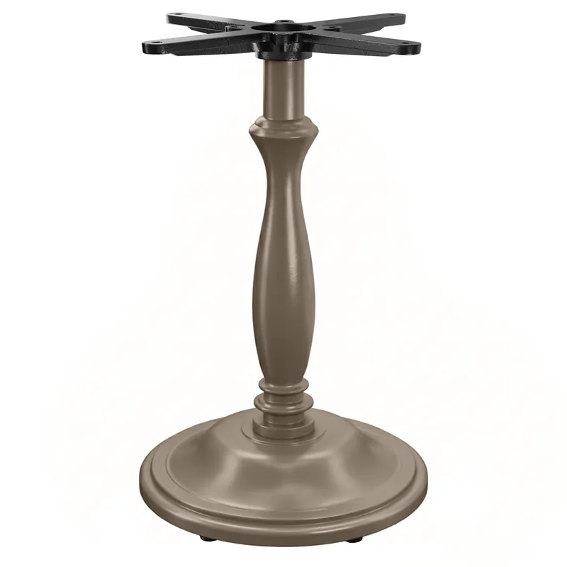 Markenprodukt Duke | Gusseisen Tischgestell | Taupe | Fuß: Ø 40 cm | Säule: 17,5 x 73,5 cm