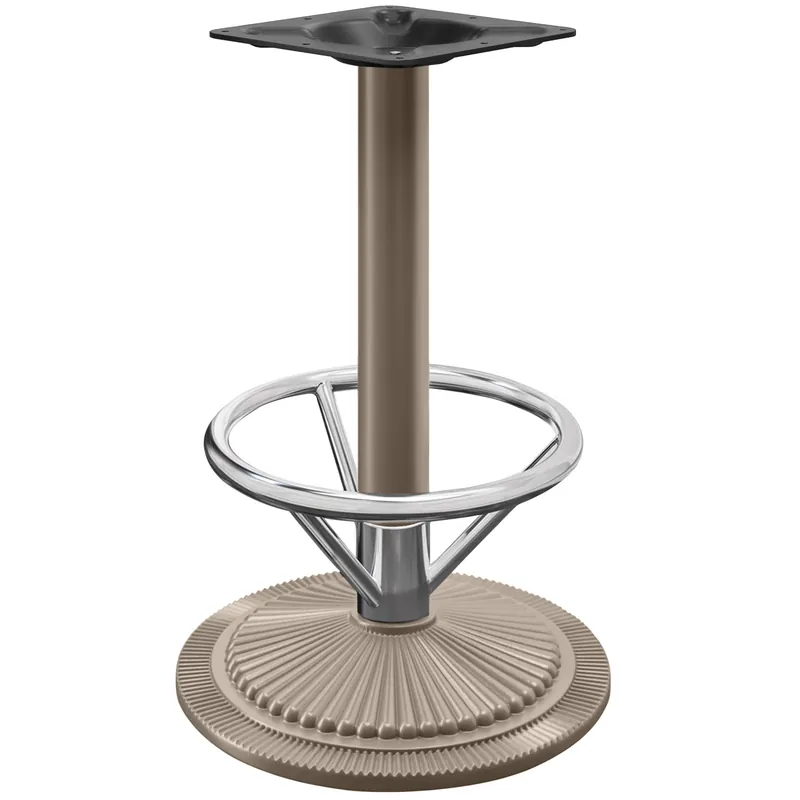 Online Kaufen MAXIM FOOT | Bistro Stehtischgestell | Taupe | Fuß: Ø 45 cm | Säule: 7,6 x 109 cm | mit Fußring