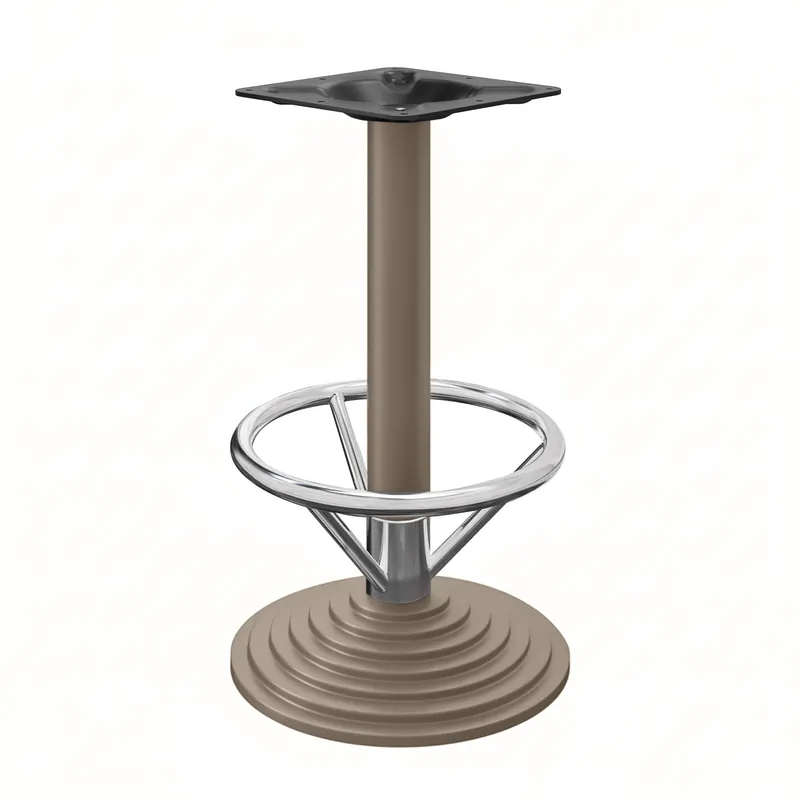 PYRAMIDE | Bistro Tischgestell | Taupe | Fuß: Ø 45 cm | Säule: 7,6 x 109 cm | Mit Fußring Heißes Angebot