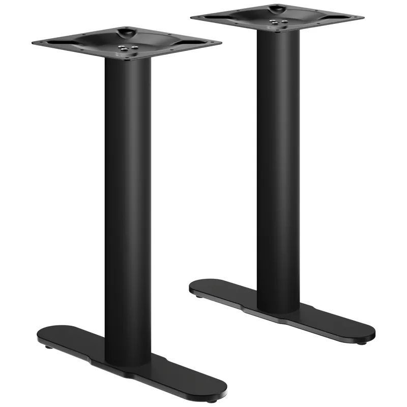 CURVED | Bistro Doppel Tischgestell | Schwarz | Höhe: 73 cm | Säule: Ø 9,5 cm | Fuß: L 58 cm Saisonangebot