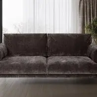 Zertifiziert Sofa Designersofa Madison 3-Sitzer in Stoff Dress Me Braun