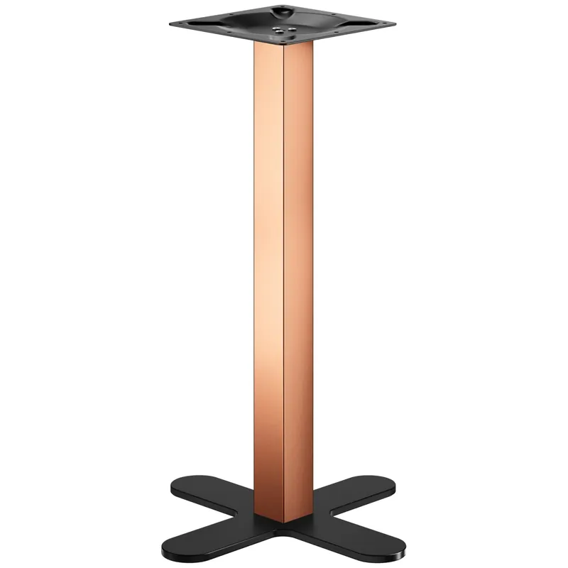 Neu Im Sortiment CURVED | Bistro Stehtischgestell | Kupfer/Schwarz | Höhe: 104 cm | Säule: 8 x 8 cm | Fuß: Ø 58cm