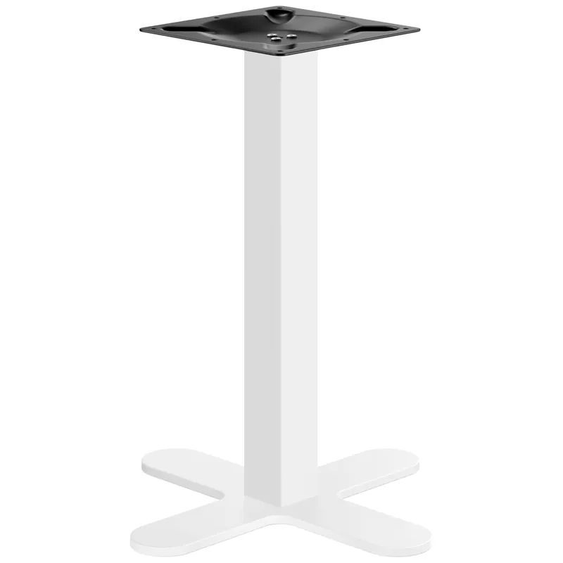 Bestseller CURVED | Bistro Tischgestell | Weiß | Höhe: 71 cm | Säule: 8 x 8 cm | Fuß: Ø 58cm