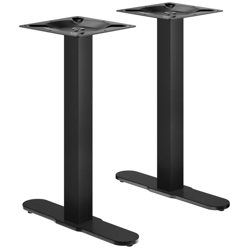 Beliebt CURVED | Bistro Doppel Tischgestell | Schwarz | Höhe: 71 cm | Säule: 8 x 8 cm | Fuß: L 58 cm