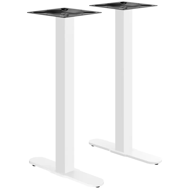 CURVED | Bistro Doppel Stehtischgestell | Weiß | Höhe: 104 cm | Säule: 6 x 6 cm | Fuß: L 58 cm Angebot