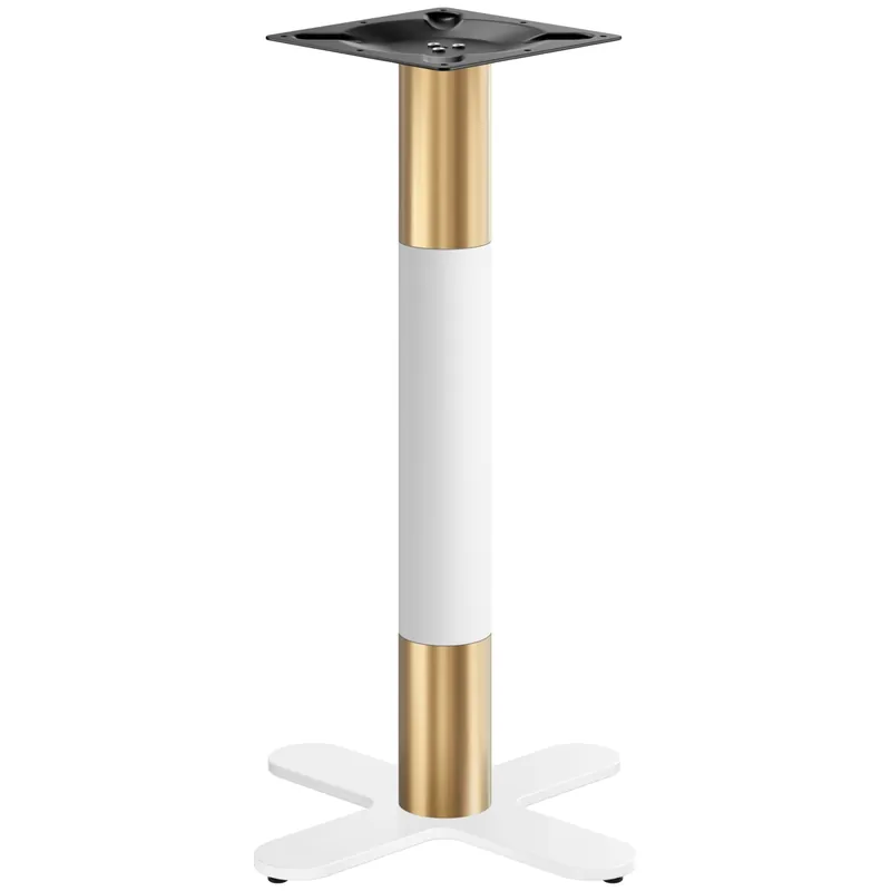 CURVED | Bistro Stehtischgestell | Gold/Weiß | Höhe: 104 cm | Säule: Ø 7,6 cm | Fuß: Ø 58cm Sale