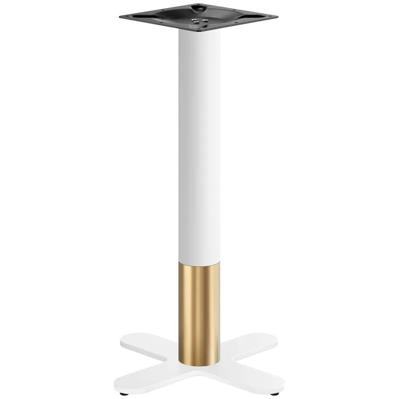 CURVED | Bistro Stehtischgestell | Gold/Weiß | Höhe: 104 cm | Säule: Ø 7,6 cm | Fuß: Ø 58cm Direkt Vom Hersteller