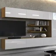 AN142 Möbel Wohnzimmer Wohnwand Mediawand Wohnschrank Schrankwand Regal Farbauswahl Kracherpreis