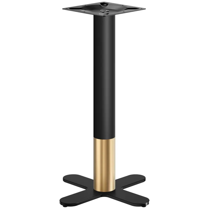 Beliebt CURVED | Bistro Stehtischgestell | Gold/Schwarz | Höhe: 104 cm | Säule: Ø 7,6 cm | Fuß: Ø 58cm